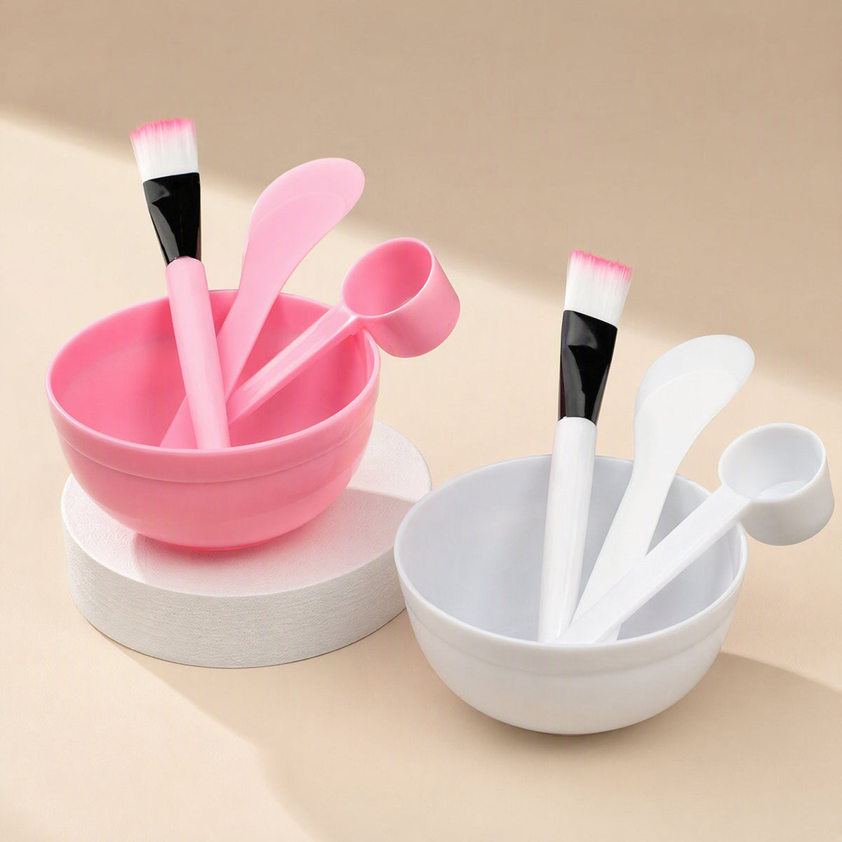 Plastic facial mask bowl set with four pieces and a 170 ml bowl - view 4