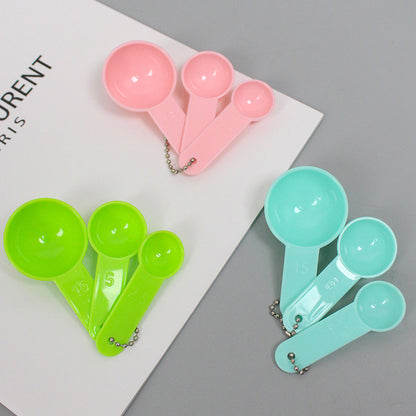 Beauty Mask Spoon Makeup Tool Seaweed Mask Powder Measuring Spoon 2.5/5/15ml Mask Spoon with Chain Three Spoons - image 1