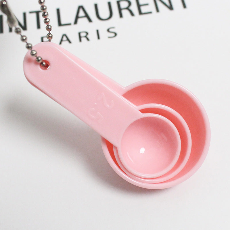 Beauty Mask Spoon Makeup Tool Seaweed Mask Powder Measuring Spoon 2.5/5/15ml Mask Spoon with Chain Three Spoons - image 3