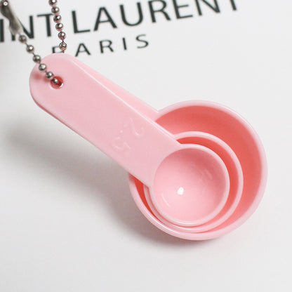 Beauty Mask Spoon Makeup Tool Seaweed Mask Powder Measuring Spoon 2.5/5/15ml Mask Spoon with Chain Three Spoons - image 3