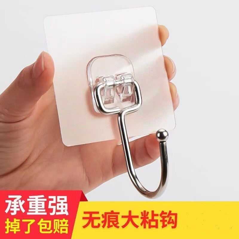 Strong Sticking Hook Seamless Transparent Hook Kitchen Storage Bathroom Waterproof Nail-free Hook Wall Wall Hanging Door Rear Self-adhesive Hook - image 4