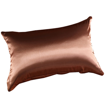 Manufacturer's Simulated Silk Pillowcase Double-Sided Satin Beauty Pillowcase Ice Silk Smooth Cool Solid Color Envelope Pillow Foreign Trade Supply - image 5