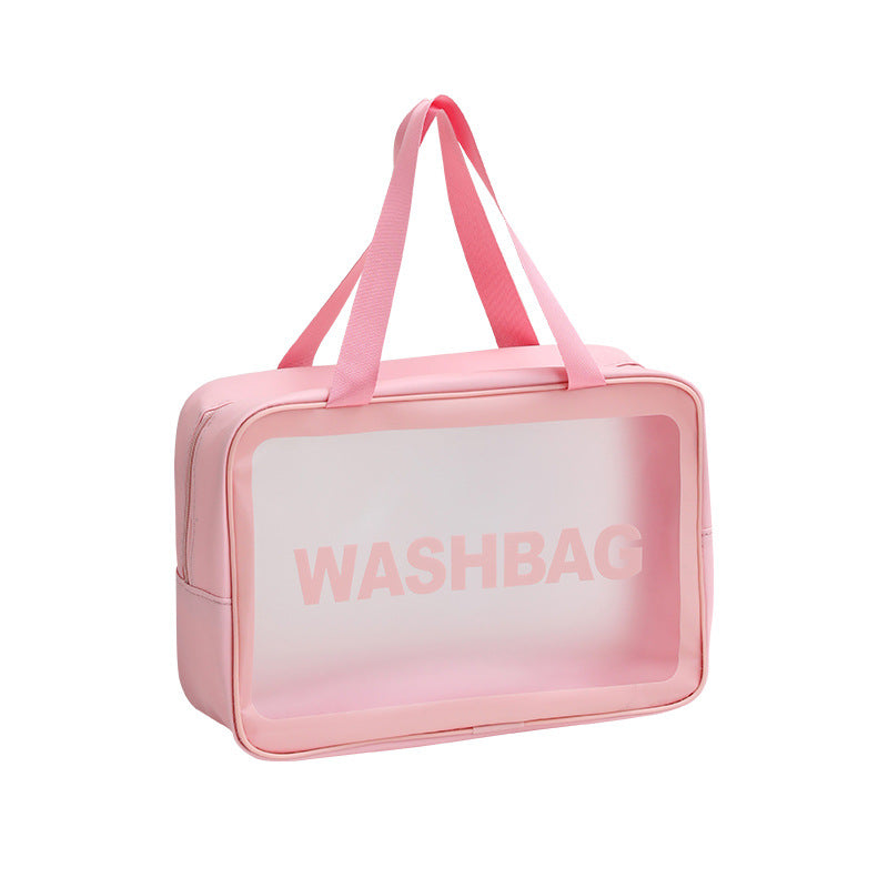 Waterproof PVC Cosmetic Bag Large Capacity Cosmetic Storage Bag Simple Portable Travel Transparent Toiletry Bag Factory - image 5
