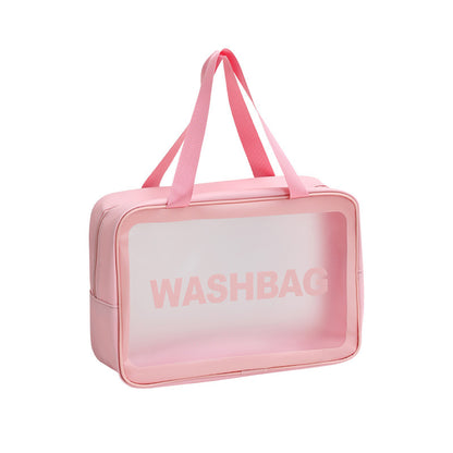 Waterproof PVC Cosmetic Bag Large Capacity Cosmetic Storage Bag Simple Portable Travel Transparent Toiletry Bag Factory - image 5