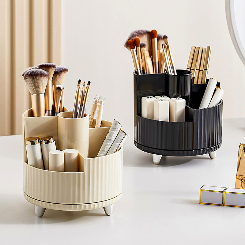 Uforu Cosmetics Storage Box, High-End Desktop Large Rotating Pen Holder, Makeup Brush, Lipstick, Powder Puff Storage Rack - image 3