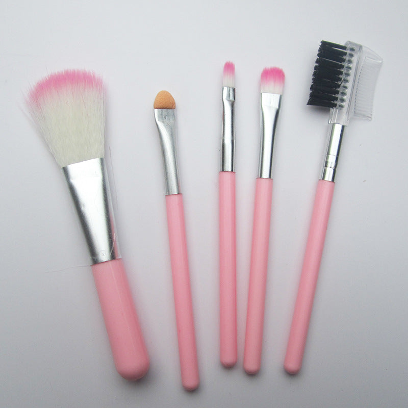 5-Piece Makeup Brush Set, Eye Shadow Brush, Lip Brush, Blush Brush, Eyelash Brush, Beauty Tools, Animal Hair Makeup Brushes - image 1