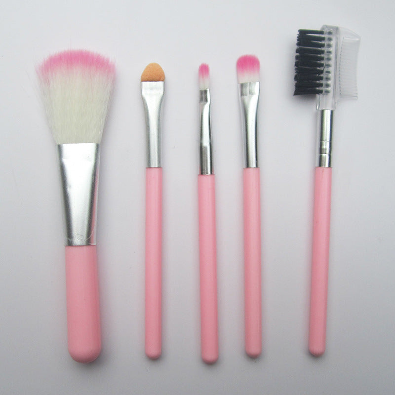 5-Piece Makeup Brush Set, Eye Shadow Brush, Lip Brush, Blush Brush, Eyelash Brush, Beauty Tools, Animal Hair Makeup Brushes - image 2
