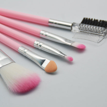5-Piece Makeup Brush Set, Eye Shadow Brush, Lip Brush, Blush Brush, Eyelash Brush, Beauty Tools, Animal Hair Makeup Brushes - image 4