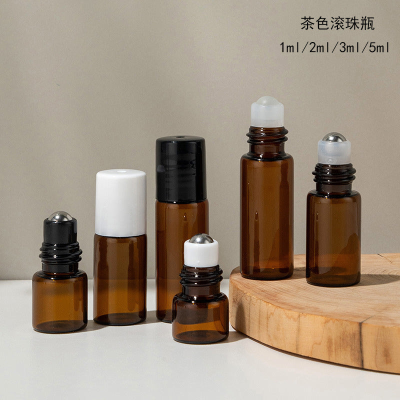 1ml rolling bead bottle 2ML walking bead bottle 3ml brown oil bottle 5ml glass sub-bottled travel small sample bottle in stock - image 1