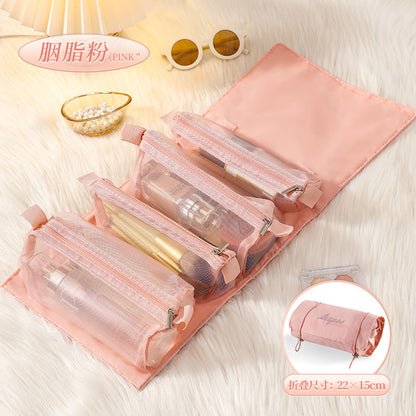 Detachable Four-in-One Cosmetic Bag Multifunctional Lightweight Travel Women Foldable Travel Cosmetic Storage Wash Bag - image 1