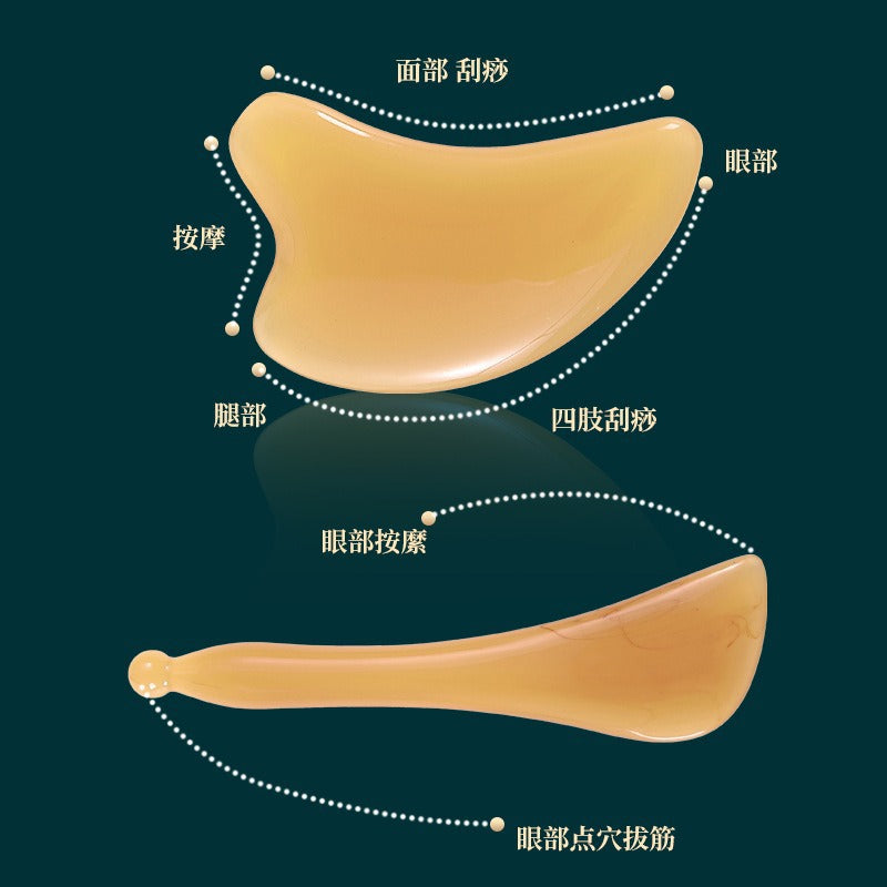 Heart-Shaped Massage Acupoint Pressure Stick for Full Body and Facial Meridian Dredging, Beauty Care, Muscle-Relaxing Stick, Resin Gua Sha Massage Board - image 2