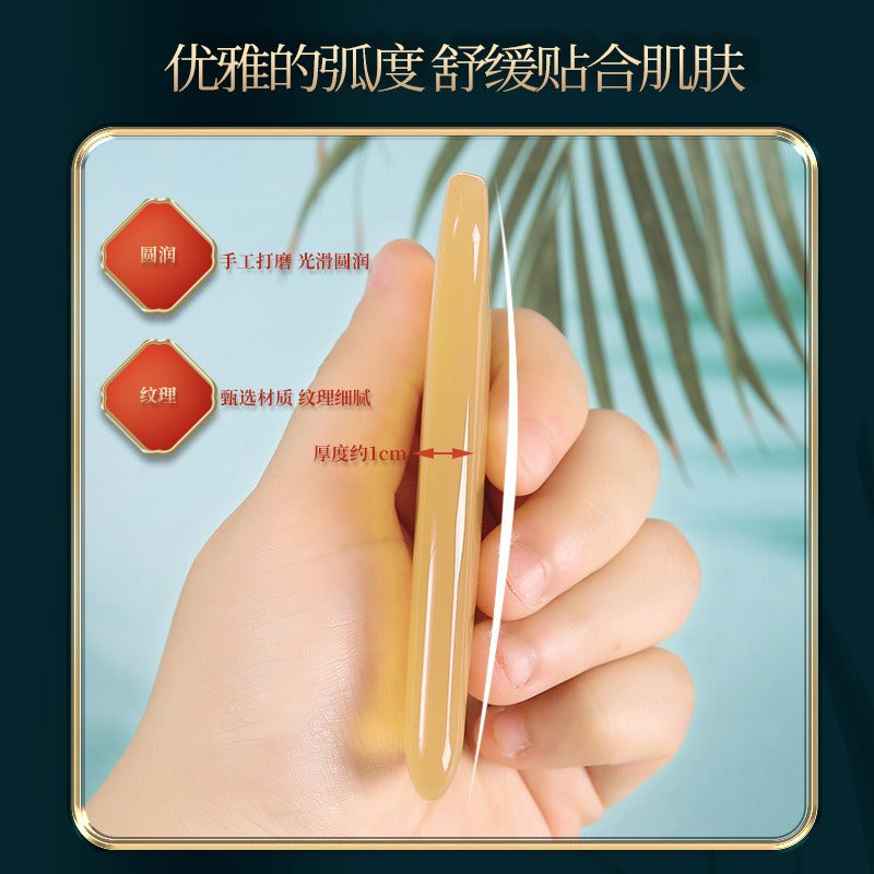 Heart-Shaped Massage Acupoint Pressure Stick for Full Body and Facial Meridian Dredging, Beauty Care, Muscle-Relaxing Stick, Resin Gua Sha Massage Board - image 3