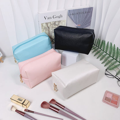 Cross-border Explosive Hand-held Cosmetic Bag Solid Color Octagonal Bag Women's Portable Wash Bag Large Capacity High-value Storage Bag - image 1