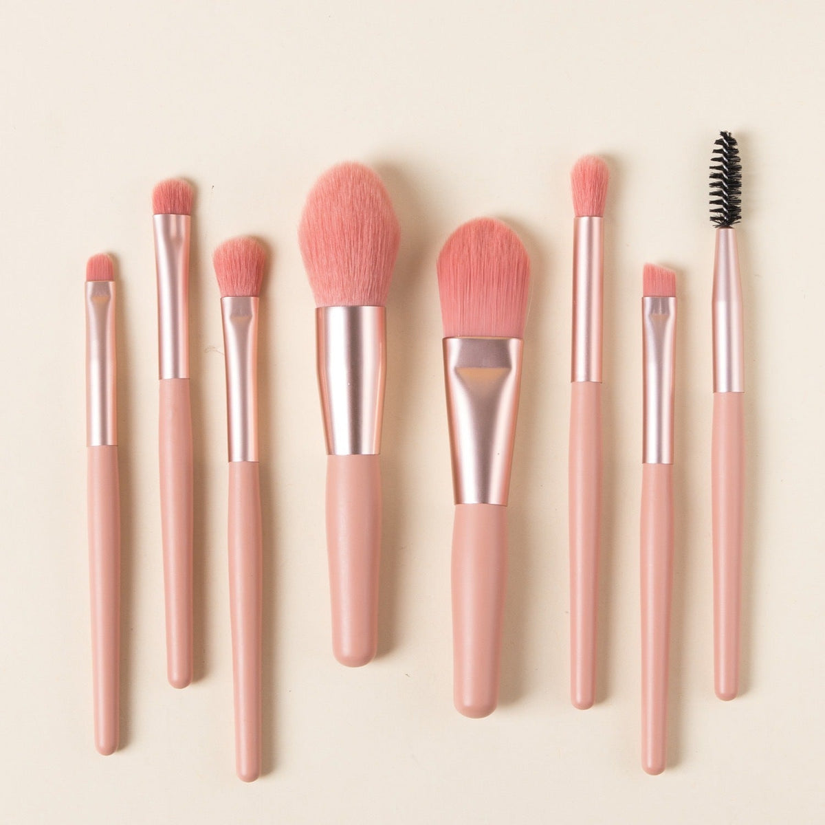 In stock 8 mini makeup brushes suit Morandi portable macaron makeup brush eye shadow brush soft hair - image 4
