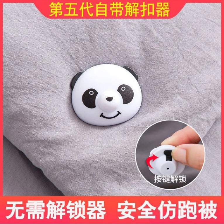 Four Corners of bed sheet to prevent duvet cover from running around fixed button nail male quilt cover anti-running fixed clip holder - image 1