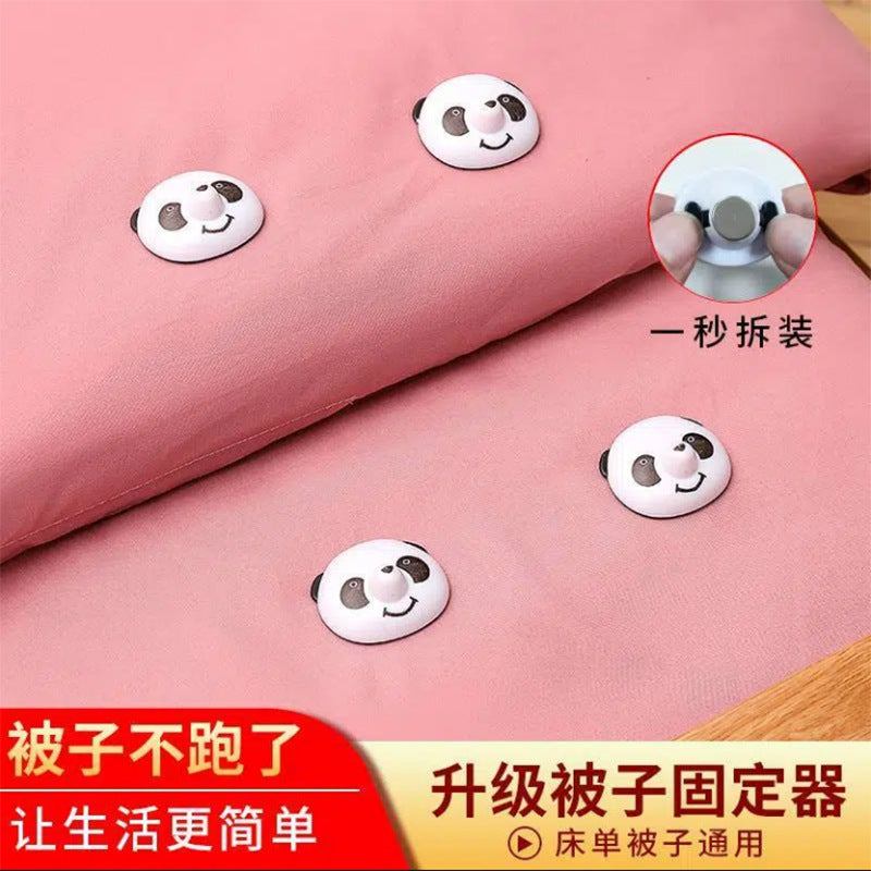 Four Corners of bed sheet to prevent duvet cover from running around fixed button nail male quilt cover anti-running fixed clip holder - image 5