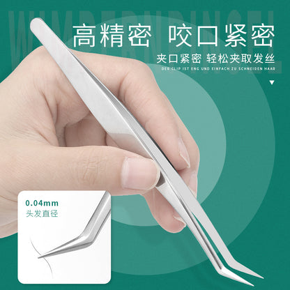 False eyelash tweezers grafting eyelash tweezers eyelash tweezers flowering golden feather clip eyelash curler beauty tools wholesale - image 4
