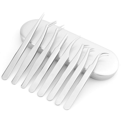 False eyelash tweezers grafting eyelash tweezers eyelash tweezers flowering golden feather clip eyelash curler beauty tools wholesale - image 5