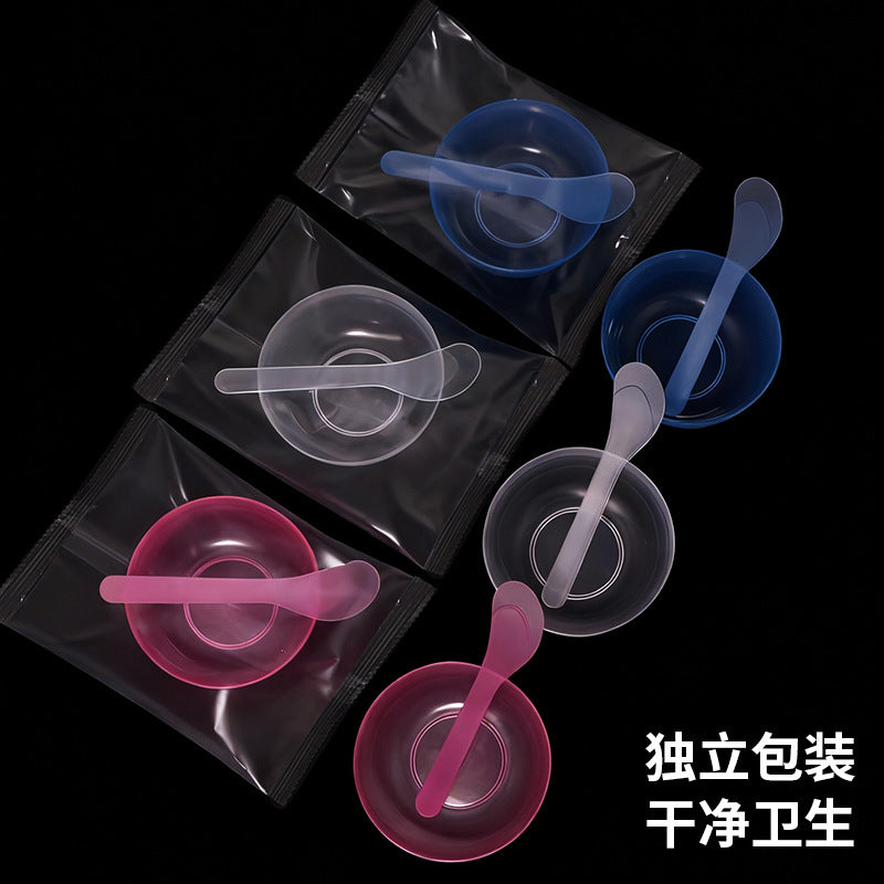 Mask Mixing Bowl + Stick Individually Packaged 2-Piece Set Beauty Mask Bowl Cosmetic Spa Plastic Small Bowl Mixing Stick Beauty Tools - image 2
