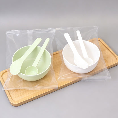 Beauty Mask Bowl, Individually Packaged, Three-Piece Set of Cosmetic Spa Tools, Plastic Small Bowl, Stirring Stick, Measuring Spoon with Scale - image 3