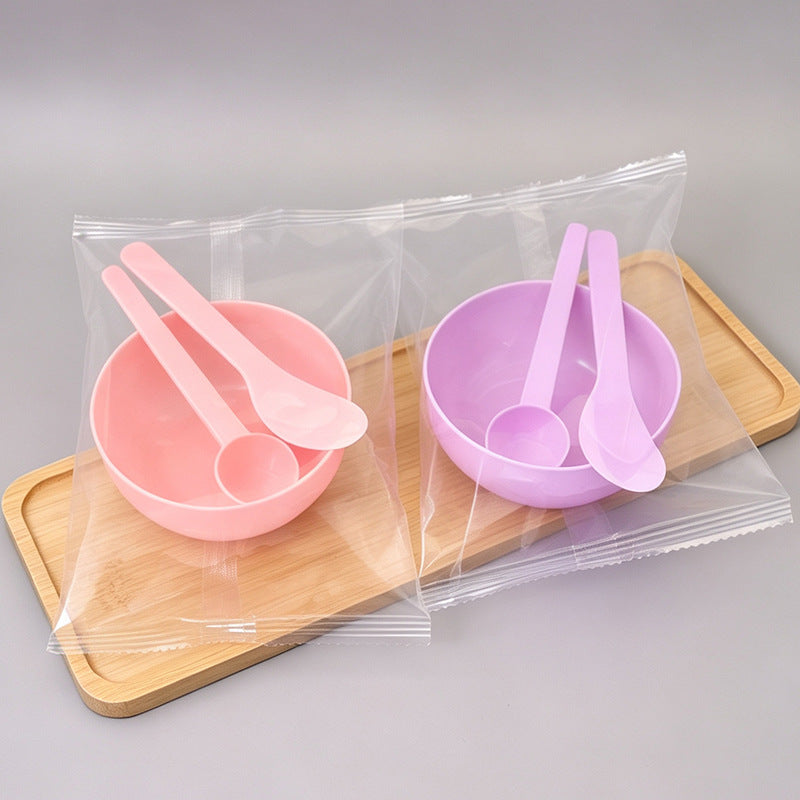 Beauty Mask Bowl, Individually Packaged, Three-Piece Set of Cosmetic Spa Tools, Plastic Small Bowl, Stirring Stick, Measuring Spoon with Scale - image 4