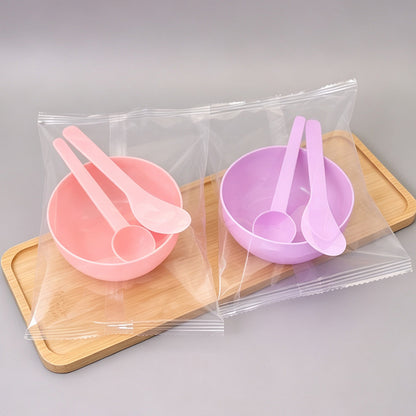 Beauty Mask Bowl, Individually Packaged, Three-Piece Set of Cosmetic Spa Tools, Plastic Small Bowl, Stirring Stick, Measuring Spoon with Scale - image 4
