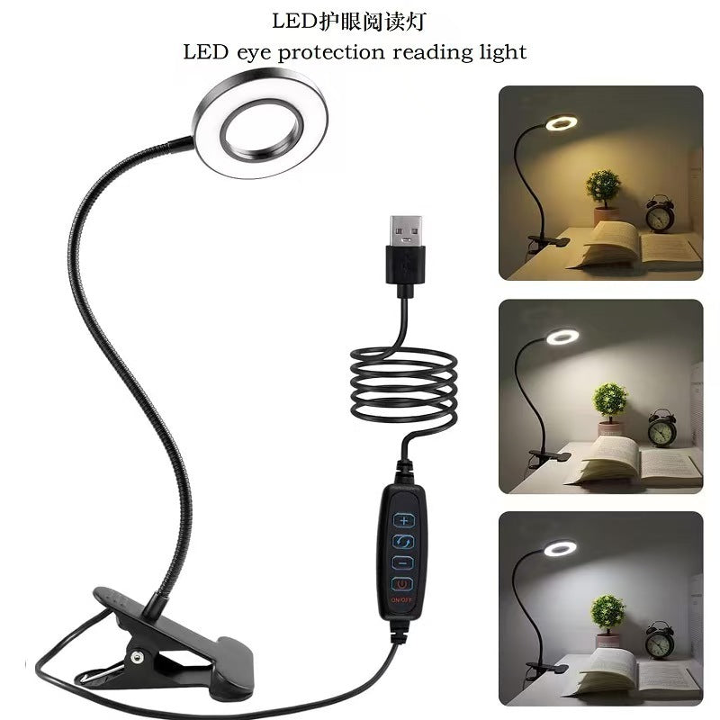 Led Magnifying Glass Desk Lamp for Eye Protection, Repair, Beauty, Nail Art, Tattooing, Dormitory, Study, Student Reading, Learning, Clip-On Lamp - image 2