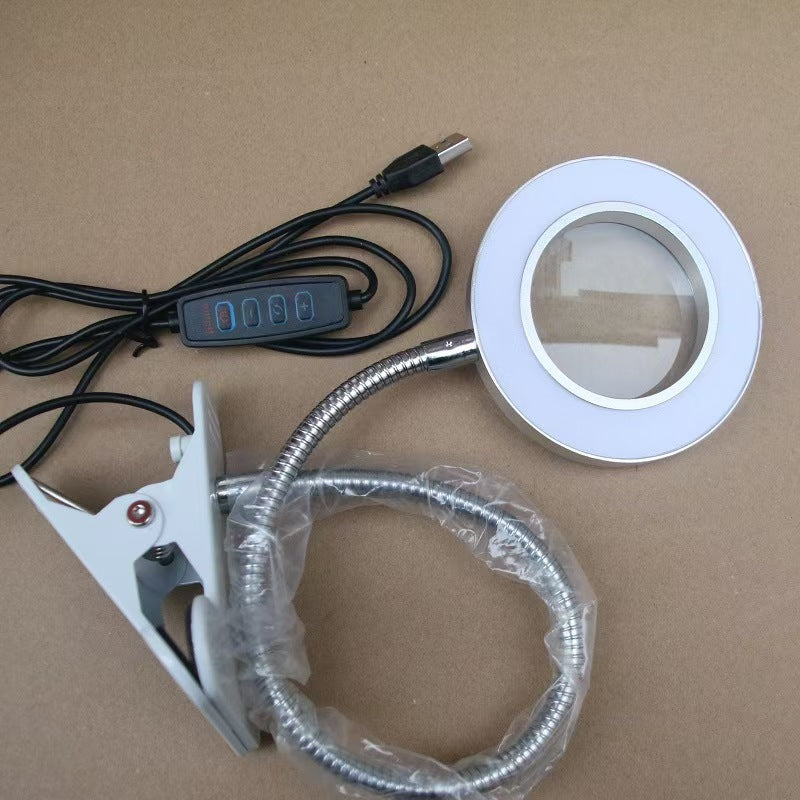 Led Magnifying Glass Desk Lamp for Eye Protection, Repair, Beauty, Nail Art, Tattooing, Dormitory, Study, Student Reading, Learning, Clip-On Lamp - image 4