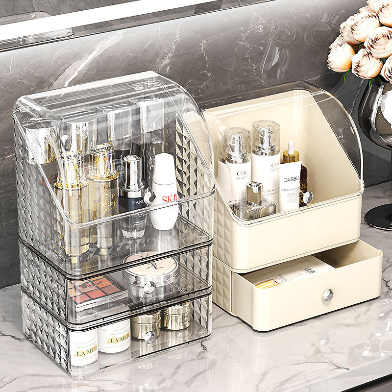 Cosmetic Storage Box, Home Desktop Skin Care Product Storage, Makeup Box, Dust-Proof Dressing Table, Washbasin Storage Rack - image 1