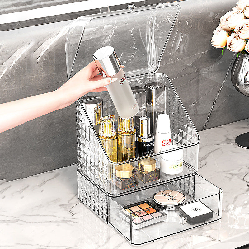 Cosmetic Storage Box, Home Desktop Skin Care Product Storage, Makeup Box, Dust-Proof Dressing Table, Washbasin Storage Rack - image 4