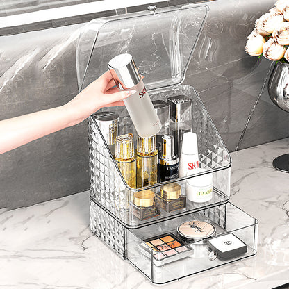 Cosmetic Storage Box, Home Desktop Skin Care Product Storage, Makeup Box, Dust-Proof Dressing Table, Washbasin Storage Rack - image 4