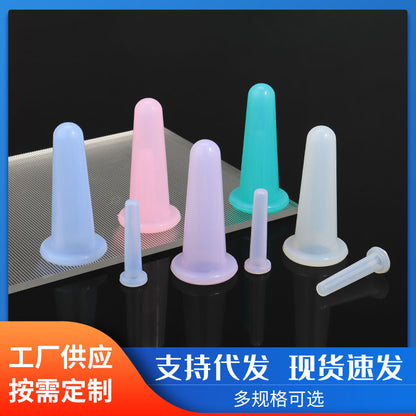 Face Transparent Cupping Appliance Home Beauty Salon Vacuum Facial Massage Cup Mini Color Silicone Cupping Appliance - image 1