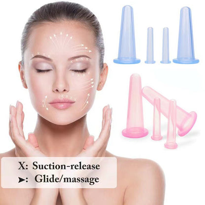 Face Transparent Cupping Appliance Home Beauty Salon Vacuum Facial Massage Cup Mini Color Silicone Cupping Appliance - image 2