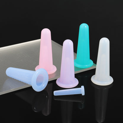 Face Transparent Cupping Appliance Home Beauty Salon Vacuum Facial Massage Cup Mini Color Silicone Cupping Appliance - image 4