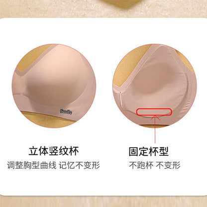 Factory Direct seamless soft support strip underwear comfortable nude feeling close-fitting wireless push up upper support beauty back bra for women - image 2