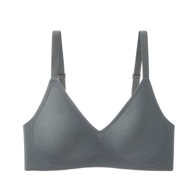 Factory Direct seamless soft support strip underwear comfortable nude feeling close-fitting wireless push up upper support beauty back bra for women - image 5
