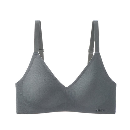 Factory Direct seamless soft support strip underwear comfortable nude feeling close-fitting wireless push up upper support beauty back bra for women - image 5