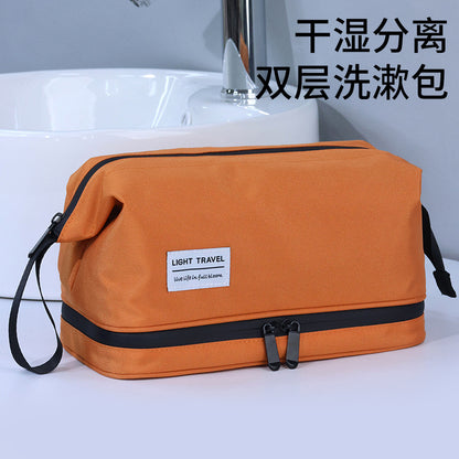 Wet and Dry separation men's wash bag travel portable cosmetic storage bag high-looking cosmetic bag - image 1