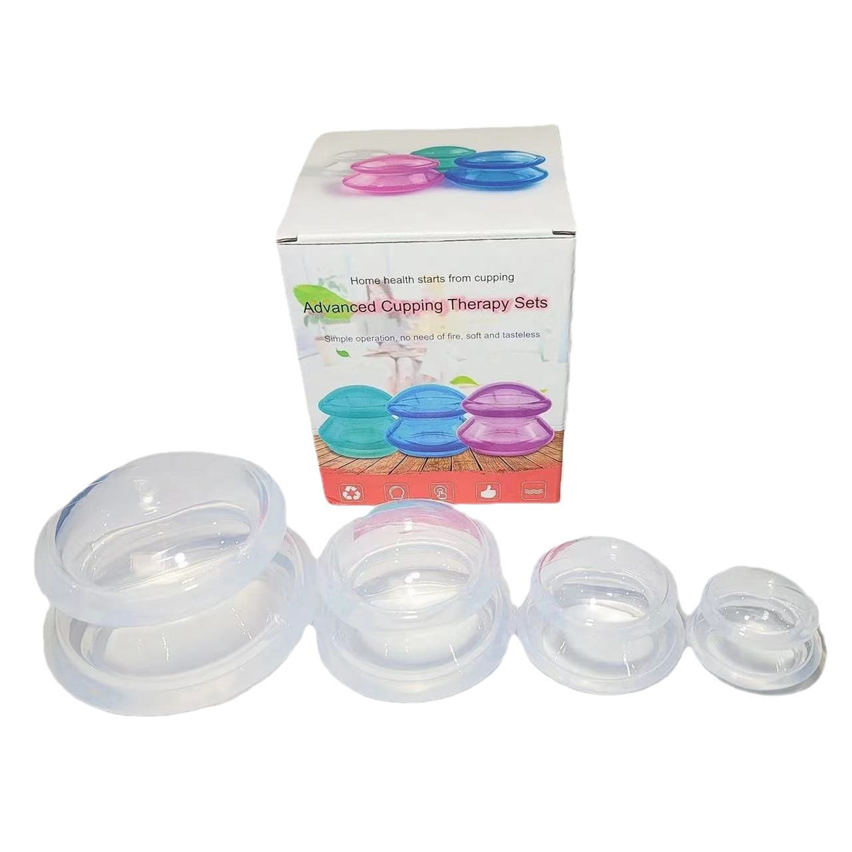 Cupping Cups silicone Cupping device high permeability Cupping jar skin beauty jar household negative pressure vacuum moisture absorption massage Cup - image 5