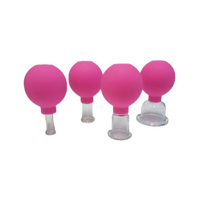 Silicone Suction Cup Facial Beauty Cupping Set of 4, Glass Negative Pressure Facial Massage Cups for Beauty Salon and Home Use - image 5