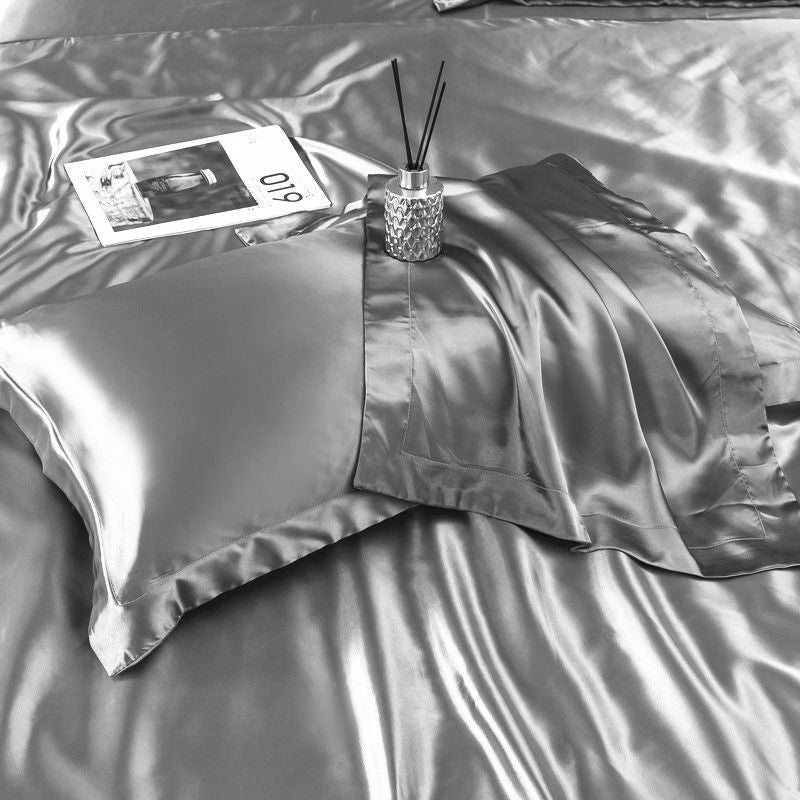 Clearance double-sided silk pillowcase mulberry silk satin pillowcase a pair of single beauty cool pillow 48 × 74cm - image 1