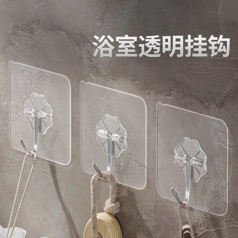 Transparent Hooks, No Punching, Sticky Hooks, Strong Adhesive Stickers, Traceless Nail Hooks, Dormitory Bathroom Kitchen Stainless Steel Hooks - image 2