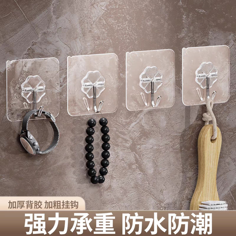 Transparent Hooks, No Punching, Sticky Hooks, Strong Adhesive Stickers, Traceless Nail Hooks, Dormitory Bathroom Kitchen Stainless Steel Hooks - image 3