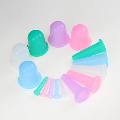 Vacuum Silicone Cupping Appliance Food Grade Hygroscopic Cupping Appliance Face Beauty Home Health Care suit Massage Cup - image 1