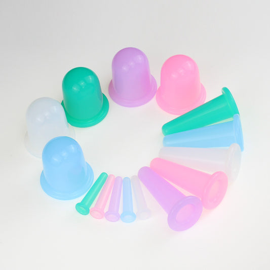 Vacuum Silicone Cupping Appliance Food Grade Hygroscopic Cupping Appliance Face Beauty Home Health Care suit Massage Cup - image 1