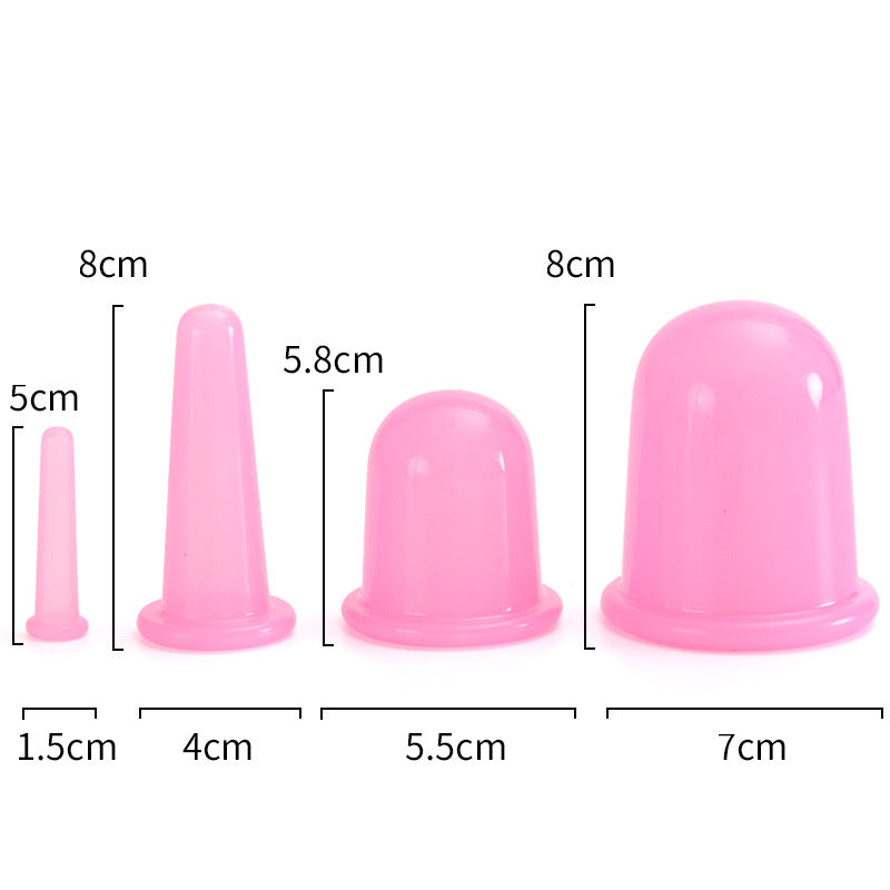 Vacuum Silicone Cupping Appliance Food Grade Hygroscopic Cupping Appliance Face Beauty Home Health Care suit Massage Cup - image 4