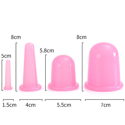 Vacuum Silicone Cupping Appliance Food Grade Hygroscopic Cupping Appliance Face Beauty Home Health Care suit Massage Cup - image 4