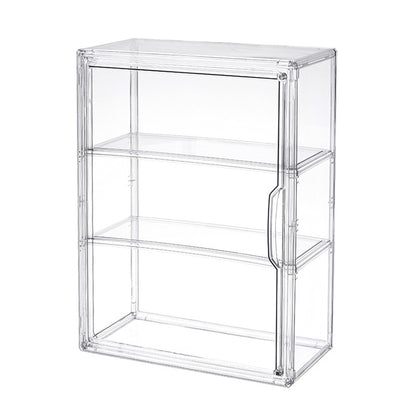 Cross-Border Hot-Selling Wall-Mounted Cosmetic Storage Box with Partitions, Transparent Desktop Combination Stackable Dust-Proof Display Box - image 1