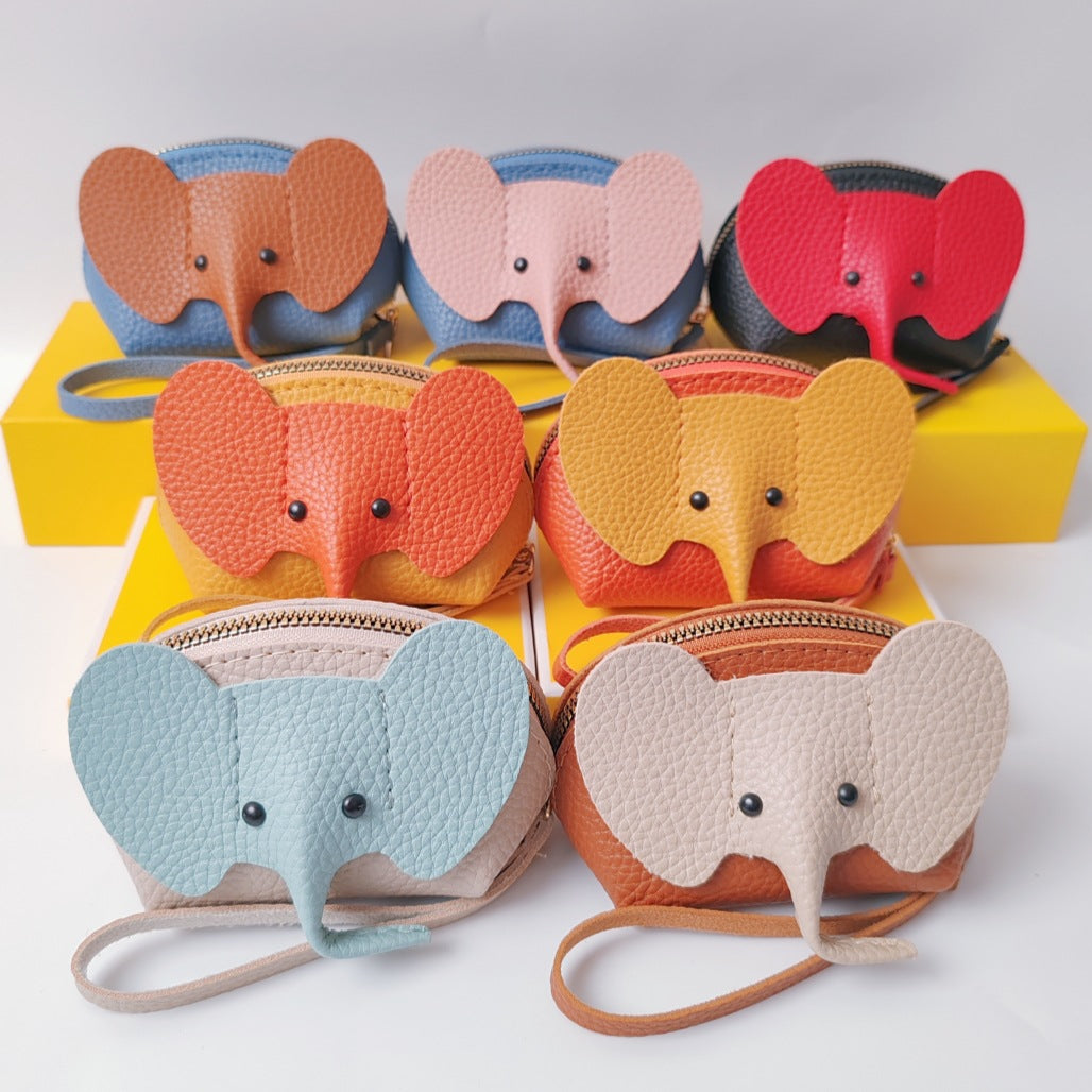 Thailand Elephant Bag Hot PU Coin Purse Japanese Bag Pendant Key Ring Creative Card Bag Lipstick Zipper Bag - image 2