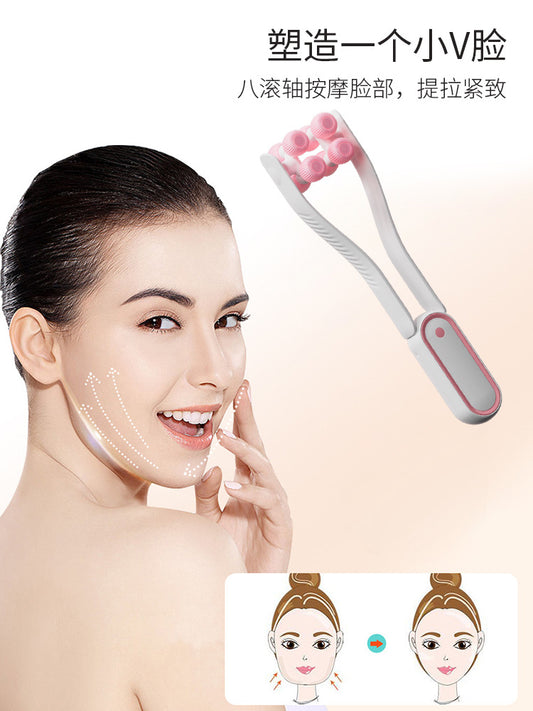 Facial V-Face Lifting, Slimming and Tightening Double Chin, Nasolabial Fold Roller, Manual Massage Beauty Instrument, Masseter Muscle Shaping Tool - image 1